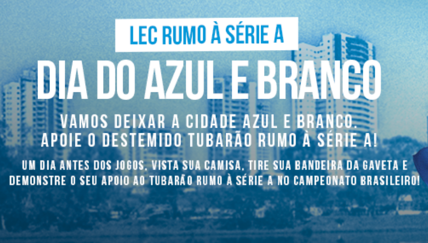 ACIL convoca comércio e moradores para o Dia Azul e Branco ACIL convoca comércio e moradores para o Dia Azul e Branco